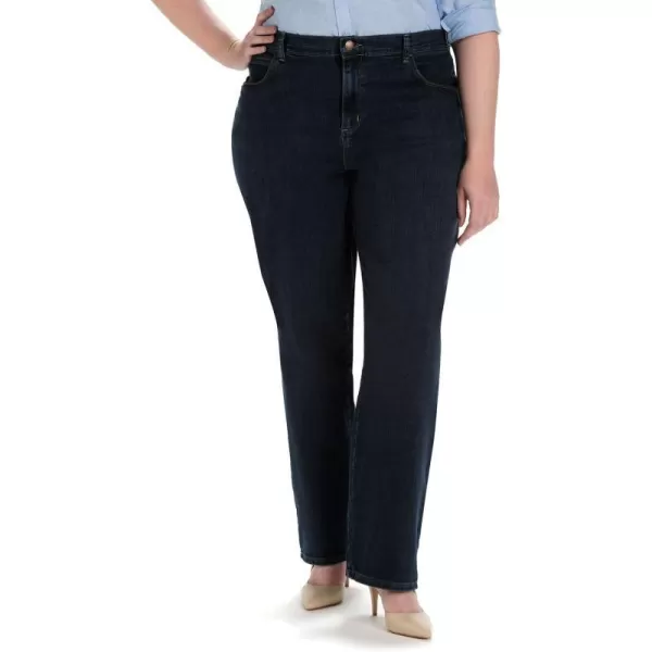 Lee Womens Plus Size Relaxed Fit Straight Leg JeanAuthentic Nile