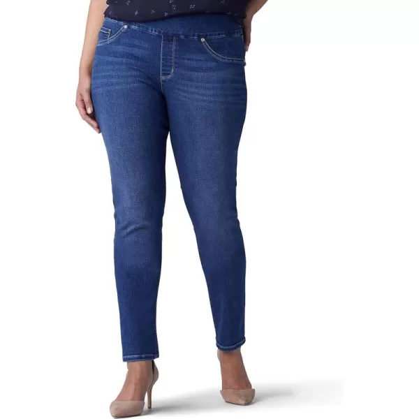 Lee Womens Plus Size Sculpting Slim Fit Skinny Leg Pull on JeanExpedition