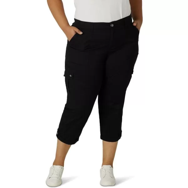 Lee Womens Plus Size Ultra Lux Comfort with Flextogo Cargo Capri PantBlack