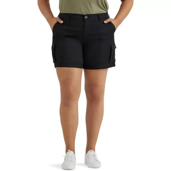 Lee Womens Plus Size Ultra Lux Comfort with Flextogo Cargo ShortUnionall Black