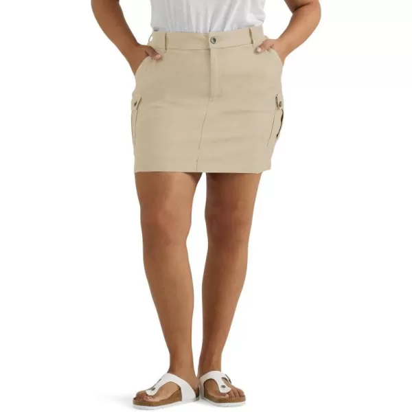 Lee Womens Plus Size Ultra Lux Comfort with Flextogo Cargo SkortPioneer Beige