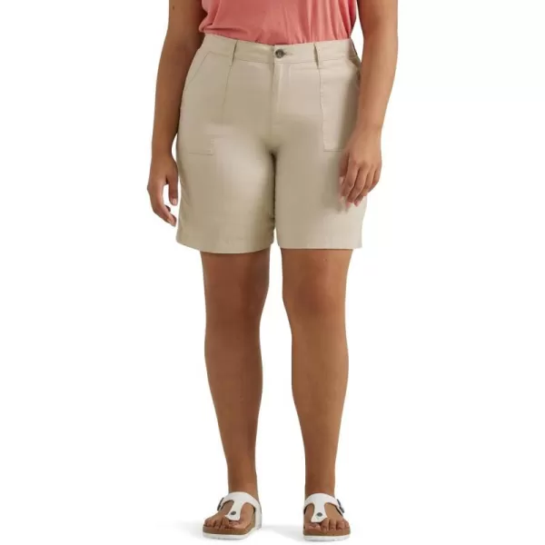 Lee Womens Plus Size Ultra Lux Comfort with Flextogo Utility Bermuda ShortGreige