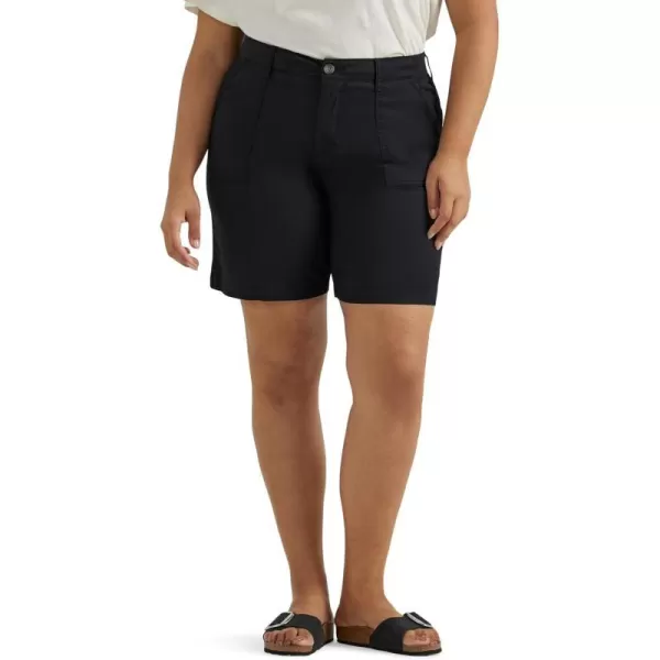 Lee Womens Plus Size Ultra Lux Comfort with Flextogo Utility Bermuda ShortUnionall Black