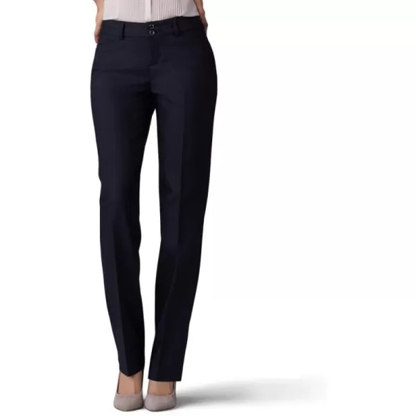 Lee Womens Secretly Shapes Regular Fit Straight Leg PantBlack