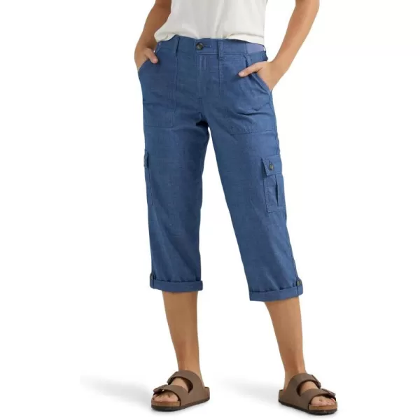 Lee Womens Ultra Lux Comfort with Flextogo Cargo Capri PantChambray