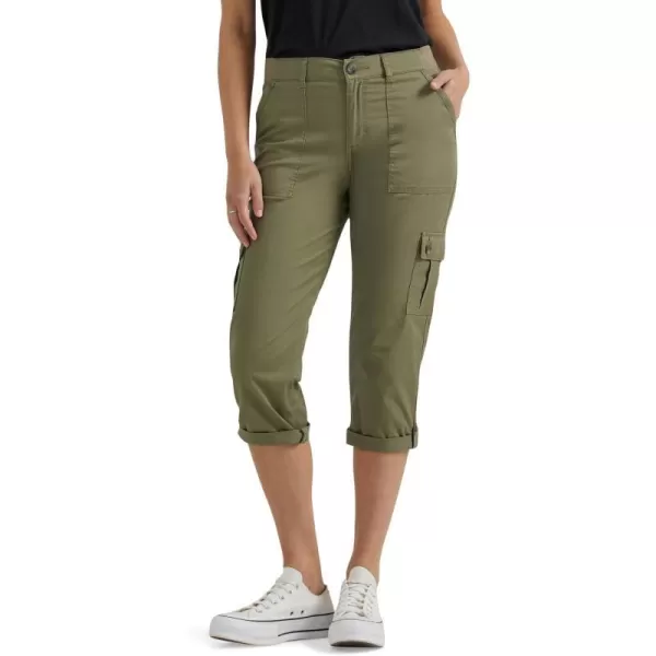 Lee Womens Ultra Lux Comfort with Flextogo Cargo Capri PantDeep Lichen Green