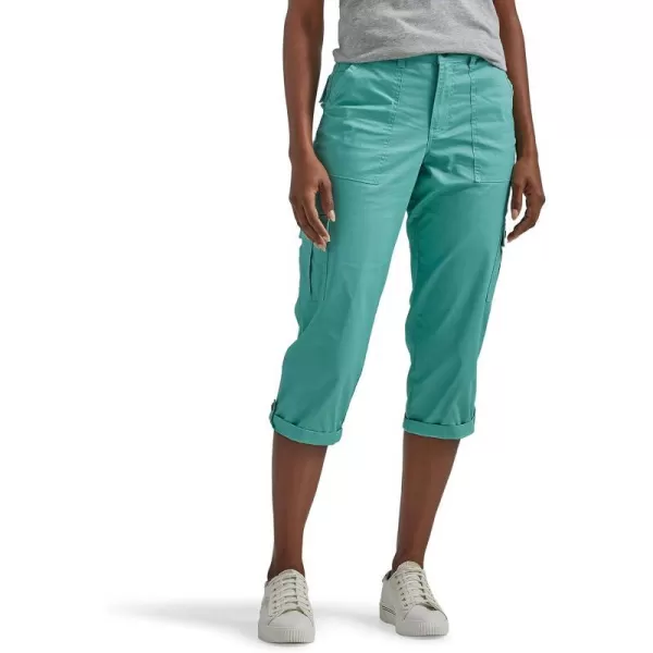 Lee Womens Ultra Lux Comfort with Flextogo Cargo Capri PantDusty Jade