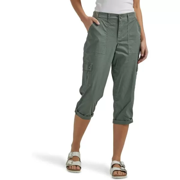 Lee Womens Ultra Lux Comfort with Flextogo Cargo Capri PantFort Green