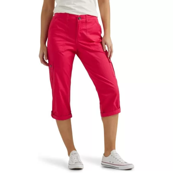 Lee Womens Ultra Lux Comfort with Flextogo Cargo Capri PantHot Magenta