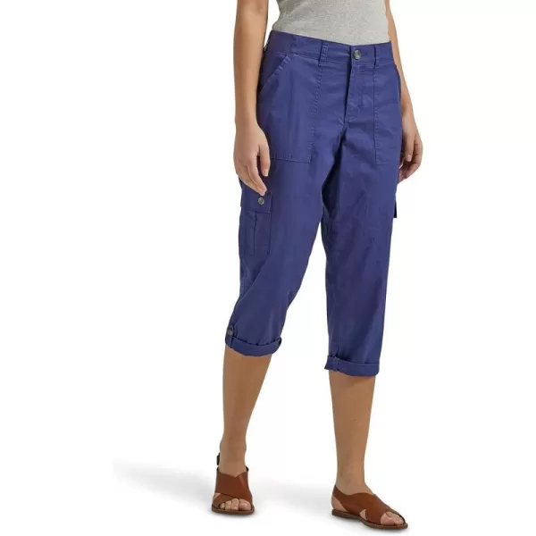 Lee Womens Ultra Lux Comfort with Flextogo Cargo Capri PantMedieval Blue