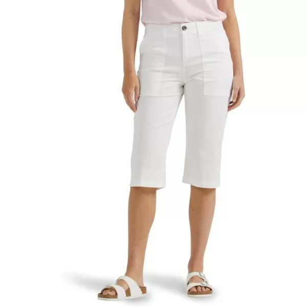 Lee Womens Ultra Lux Comfort with Flextogo Utility Skimmer Capri PantBright White