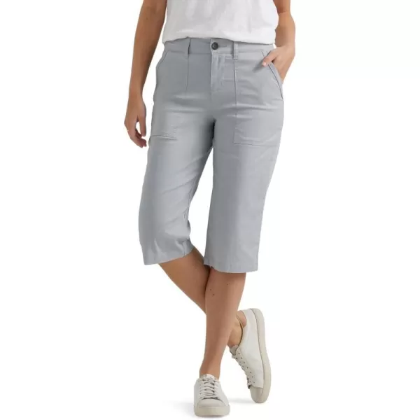 Lee Womens Ultra Lux Comfort with Flextogo Utility Skimmer Capri PantMaterial Gray