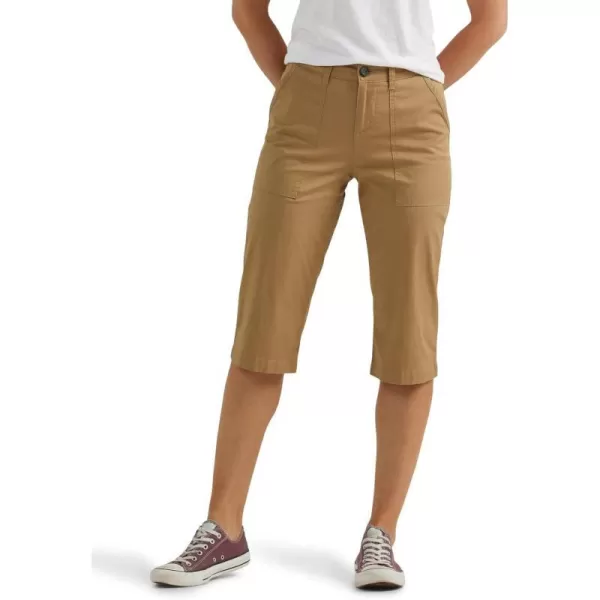 Lee Womens Ultra Lux Comfort with Flextogo Utility Skimmer Capri PantSettler Tan