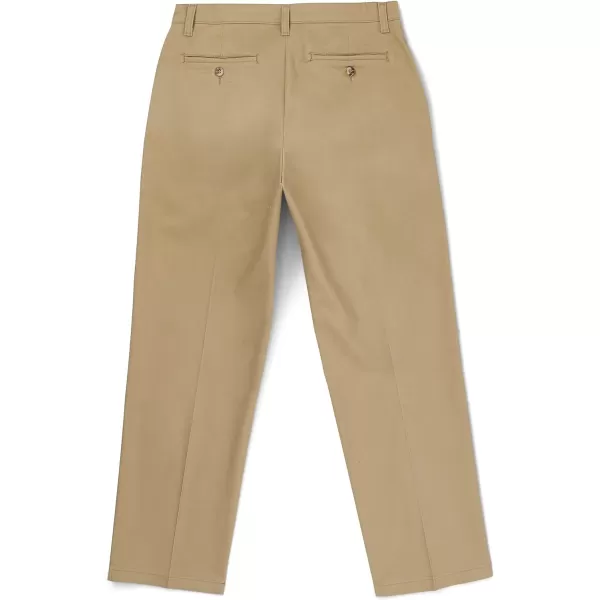 LEE Mens Total Freedom Stretch Relaxed Fit Flat Front PantKhaki