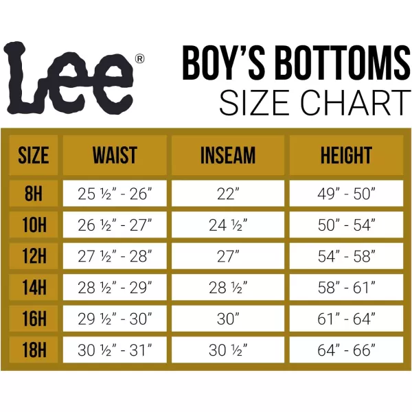 Lee Boys Premium Straight Fit Denim Jeans  Ultra Stretch Casual Pants for Boys 818 HuskyBlack