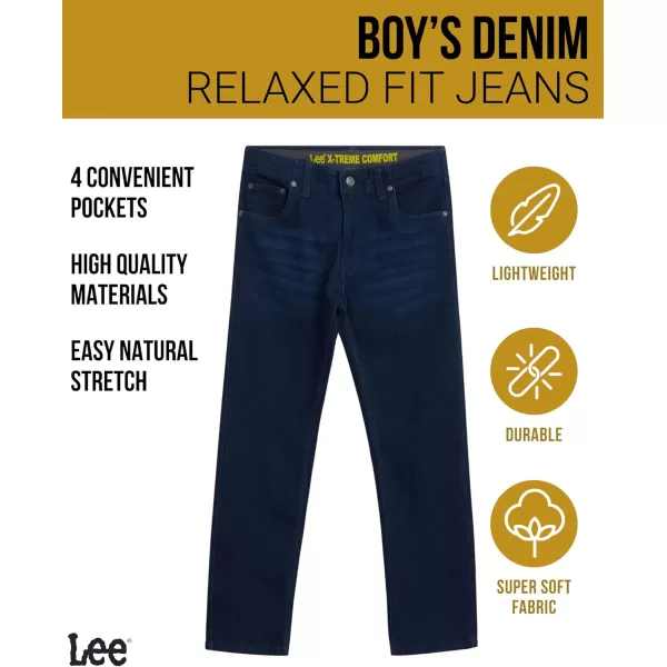 Lee Boys Premium Straight Fit Denim Jeans  Ultra Stretch Casual Pants for Boys 818 HuskyIndigo Rinse