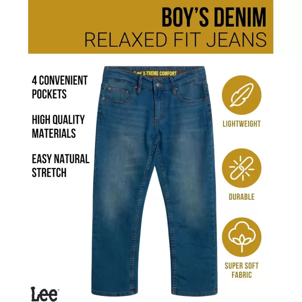 Lee Boys Premium Straight Fit Denim Jeans  Ultra Stretch Casual Pants for Boys 818 HuskyWestern Blue