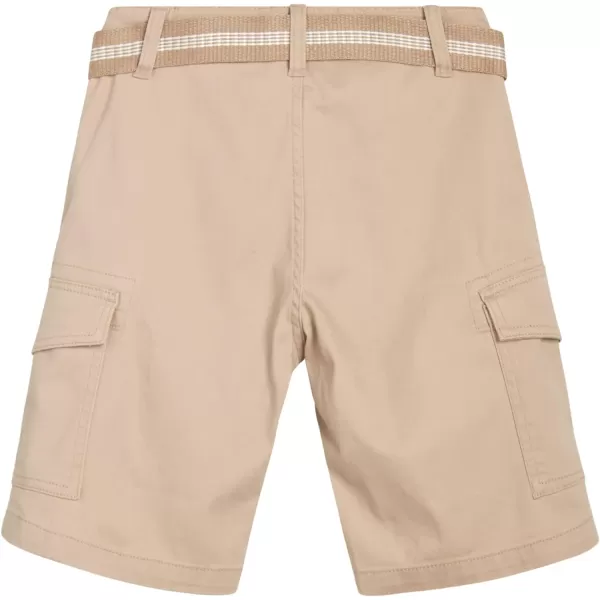 Lee Boys Shorts  Kids Cotton Stretch Cargo Shorts  Chino Khaki Shorts for Boys Canvas Belt 418 Husky AvailableChino