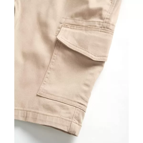 Lee Boys Shorts  Kids Cotton Stretch Cargo Shorts  Chino Khaki Shorts for Boys Canvas Belt 418 Husky AvailableChino