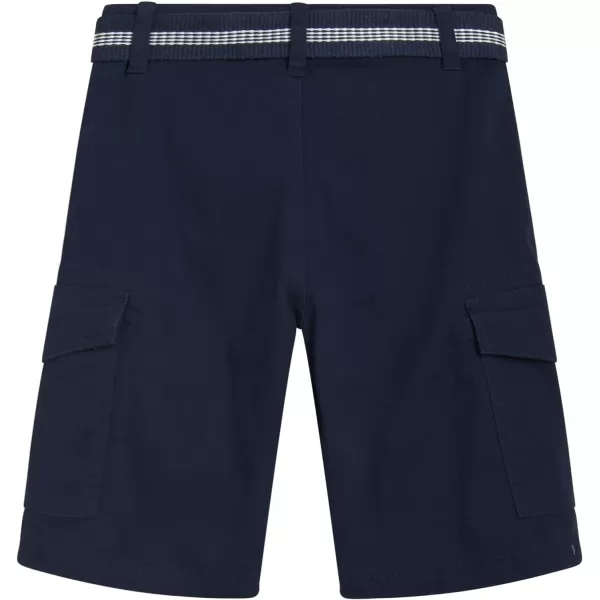 Lee Boys Shorts  Kids Cotton Stretch Cargo Shorts  Chino Khaki Shorts for Boys Canvas Belt 418 Husky AvailableDress Blue