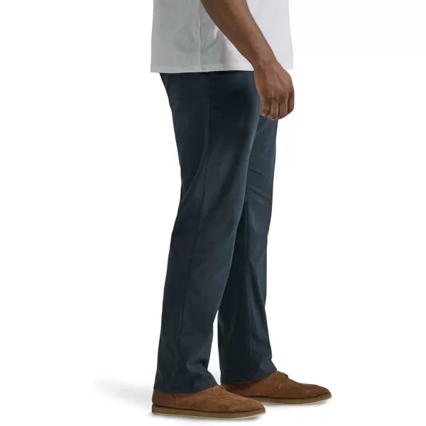 Lee Mens Big  Tall Extreme Motion Flat Front Regular Straight PantNavy