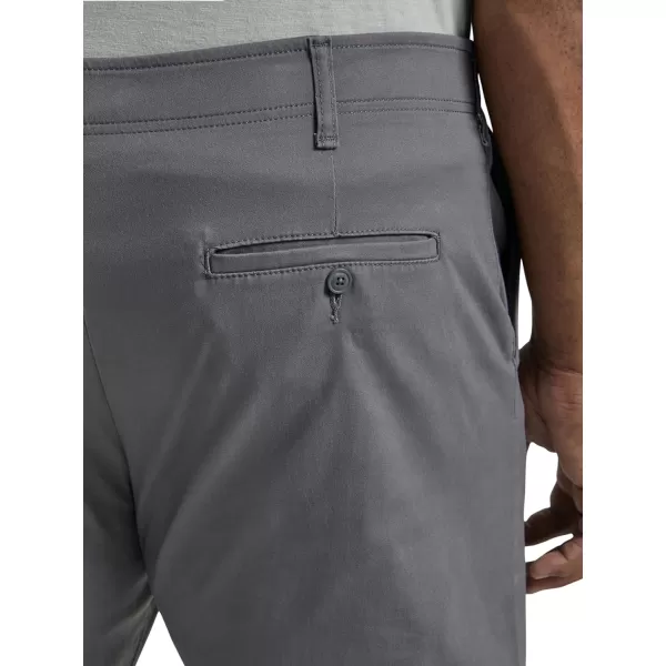 Lee Mens Big  Tall Extreme Motion Flat Front Regular Straight PantPainter Gray