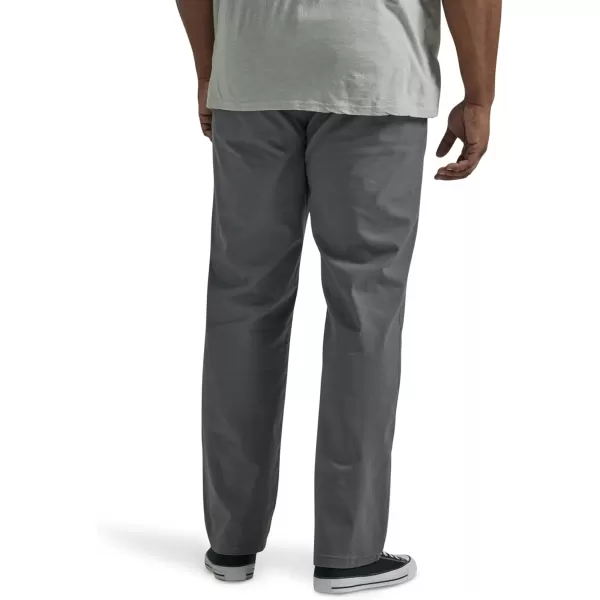 Lee Mens Big  Tall Extreme Motion Flat Front Regular Straight PantPainter Gray