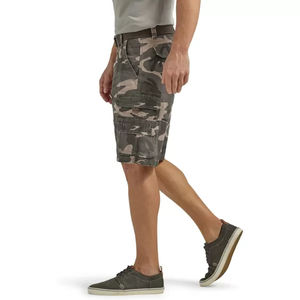 Lee Mens Big amp Tall Dungarees Belted Wyoming Cargo ShortAsh Camo