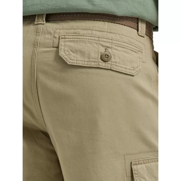 Lee Mens Big amp Tall Dungarees Belted Wyoming Cargo ShortKhaki