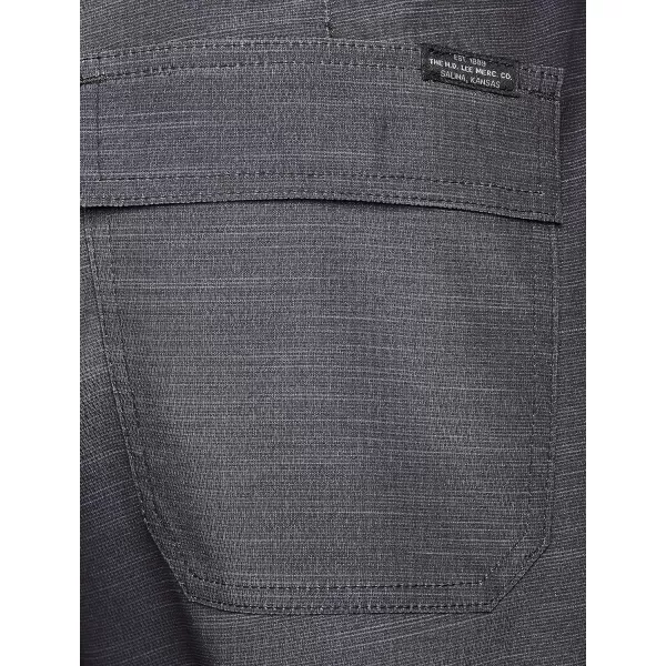 Lee Mens Big amp Tall Dungarees Performance Cargo ShortBlack Slub