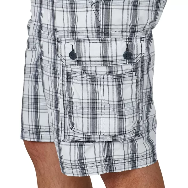 Lee Mens Dungarees New Belted Wyoming Cargo ShortBlue Mirage Plaid