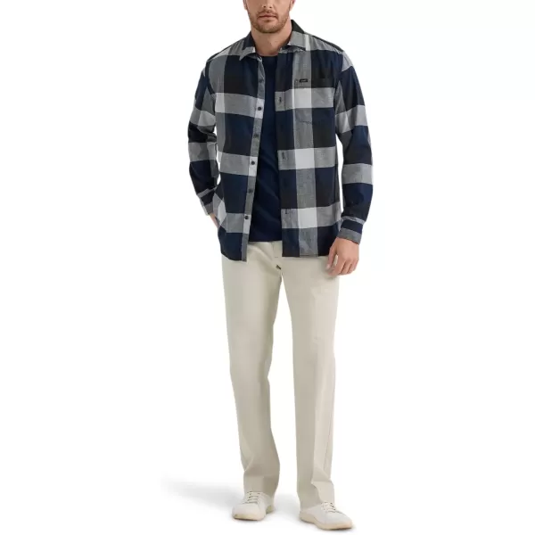 Lee Mens Extreme Motion All Purpose Long Sleeve Worker ShirtBuffalo Plaid