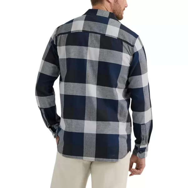 Lee Mens Extreme Motion All Purpose Long Sleeve Worker ShirtBuffalo Plaid