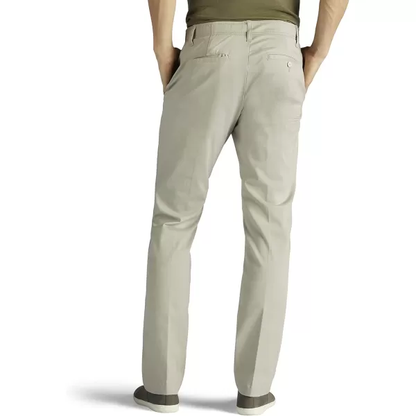 Lee Mens Extreme Motion Flat Front Slim Straight PantDove Gray