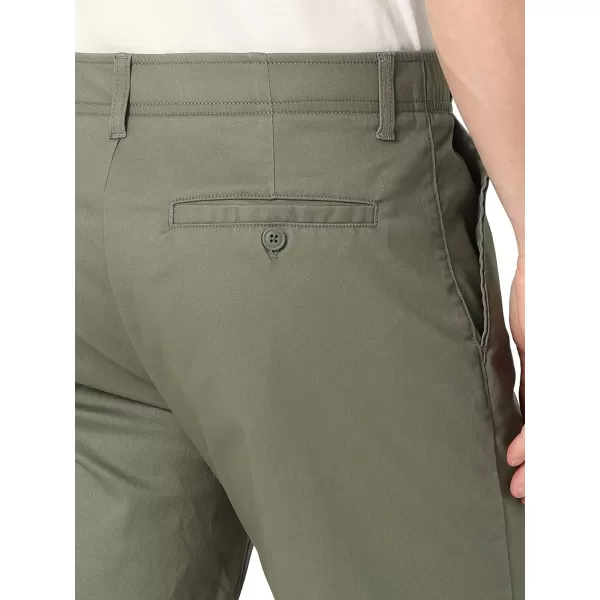 Lee Mens Extreme Motion Flat Front Slim Straight PantMuted Olive