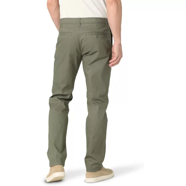 Lee Mens Extreme Motion Flat Front Slim Straight PantMuted Olive