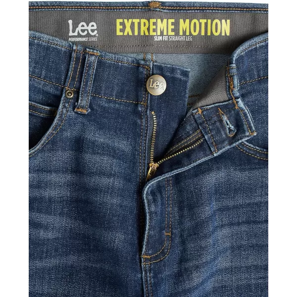 Lee Mens Extreme Motion Slim Straight JeanLead Gray