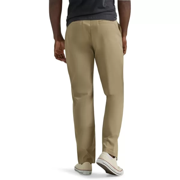 Lee Mens Flat Front Relaxed Straight PantKhaki