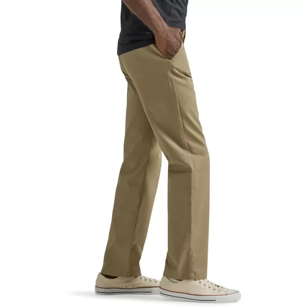 Lee Mens Flat Front Relaxed Straight PantKhaki