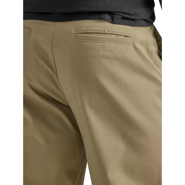 Lee Mens Flat Front Relaxed Straight PantKhaki