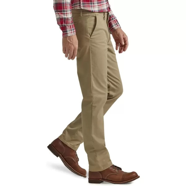 Lee Mens Flat Front Slim Straight PantKhaki