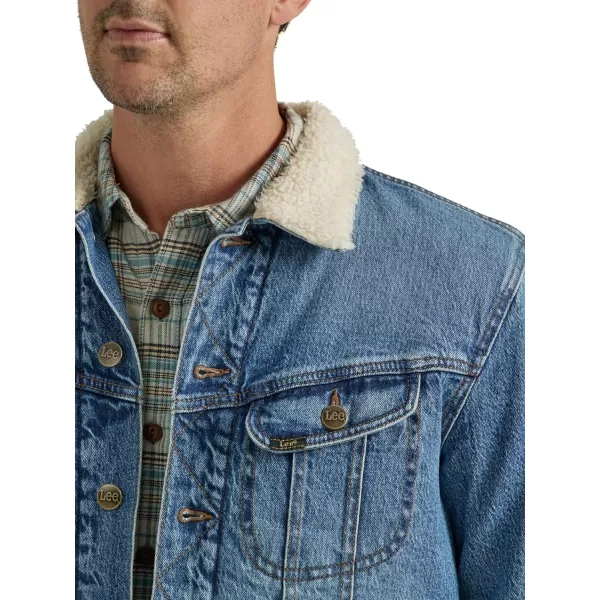 Lee Mens Legendary Classic Rider JacketSherpalined Medium Blue