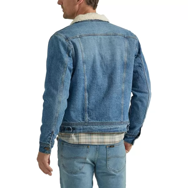 Lee Mens Legendary Classic Rider JacketSherpalined Medium Blue