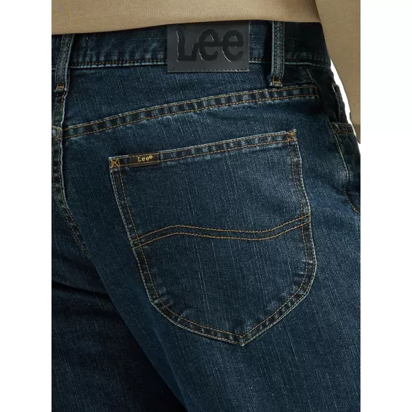 Lee Mens Legendary Relaxed Straight JeanFleecelined Black Quartz