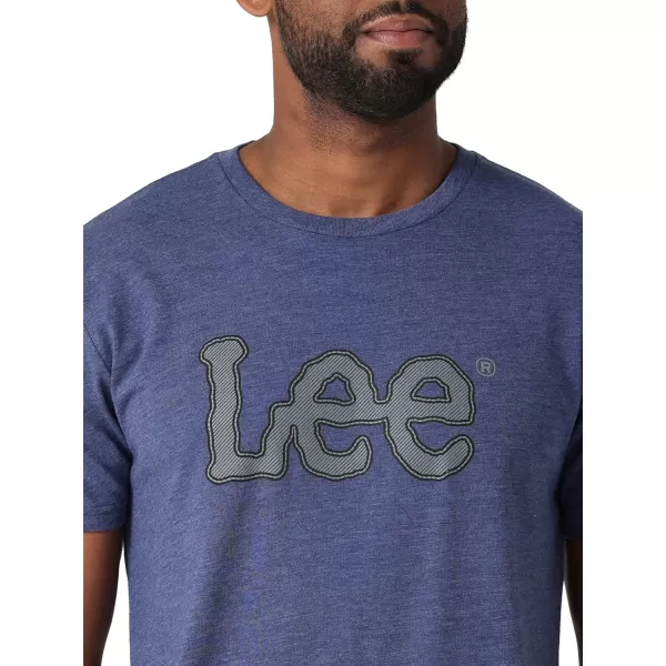 Lee Mens Short Sleeve Graphic TShirtDenim Heathertwill Line Twitch