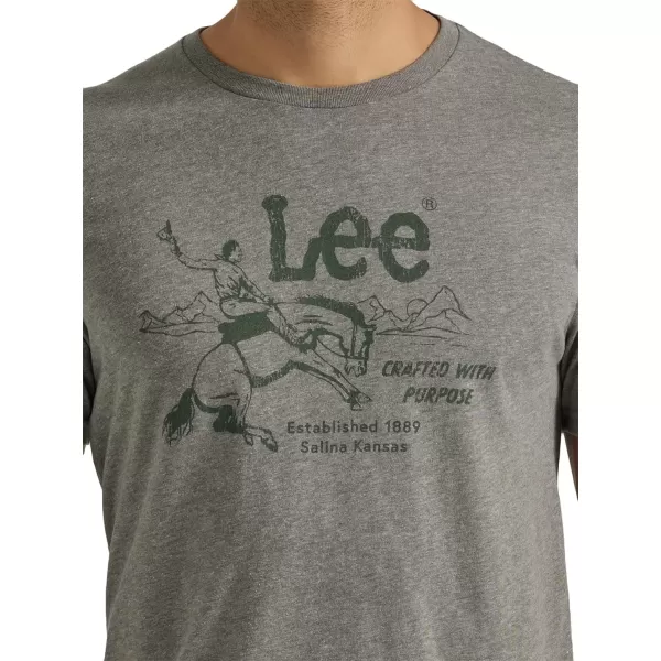 Lee Mens Short Sleeve Graphic TShirtGraphite Heather