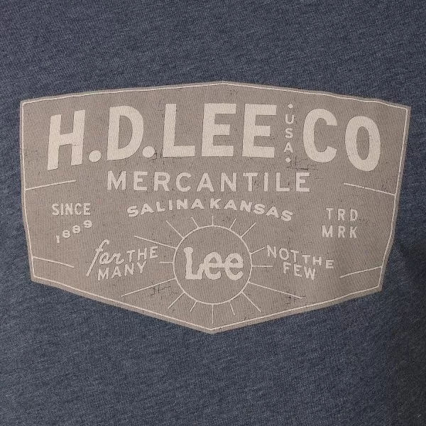 Lee Mens Short Sleeve Graphic TShirtHd Lee Co Navy Heather