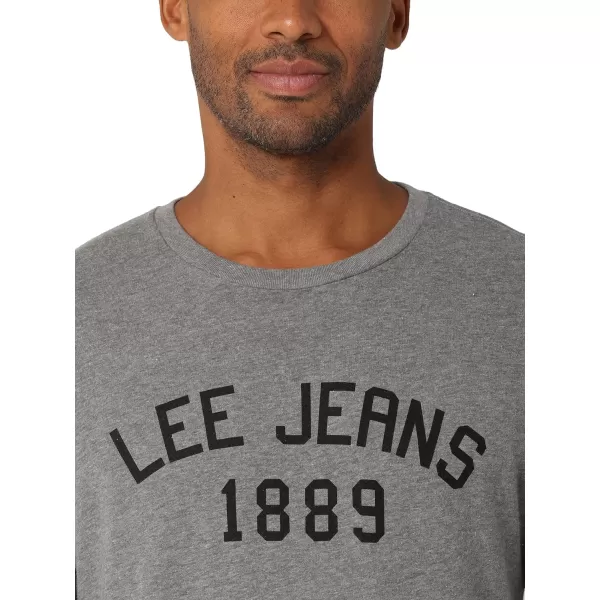 Lee Mens Short Sleeve Graphic TShirtLee Jeans 1889 Graphite Heather