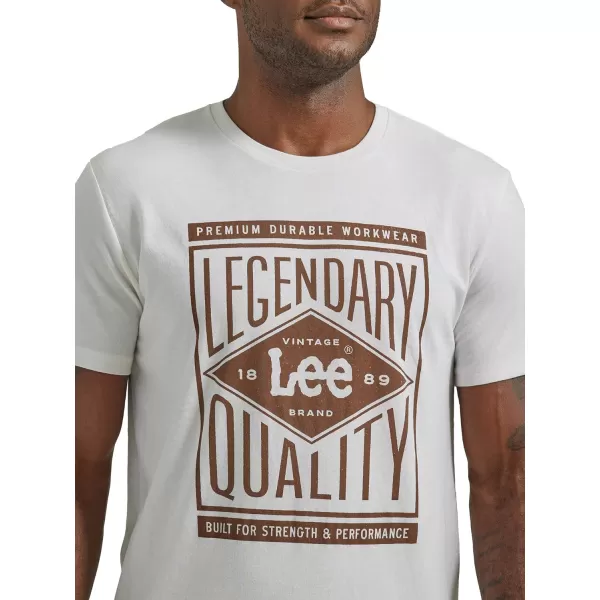 Lee Mens Short Sleeve Graphic TShirtMarshmallow Heather Legendary Quality