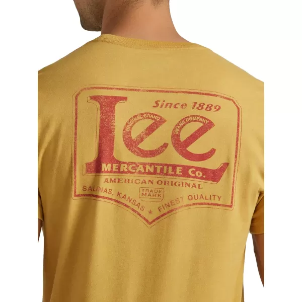 Lee Mens Short Sleeve Graphic TShirtPale Gold Heather Lee Mercantile Co